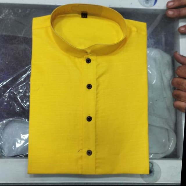 Yellow and Black Kurta