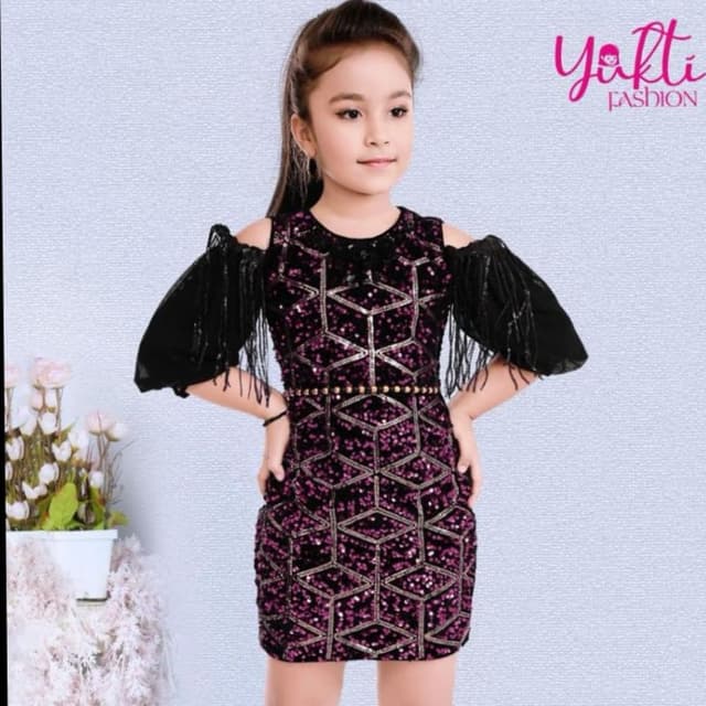 Black and Purple/Magenta with Gold accents Dress
