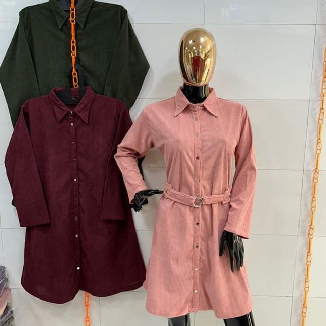 Pink, Burgundy, Green Dress