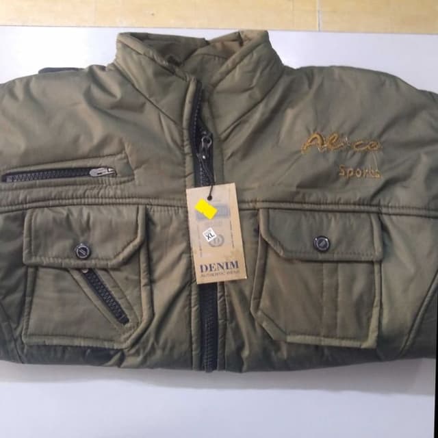 Olive Green, Black Jacket