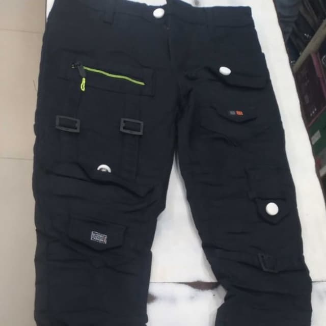 Black with neon green accents Cargo Pants