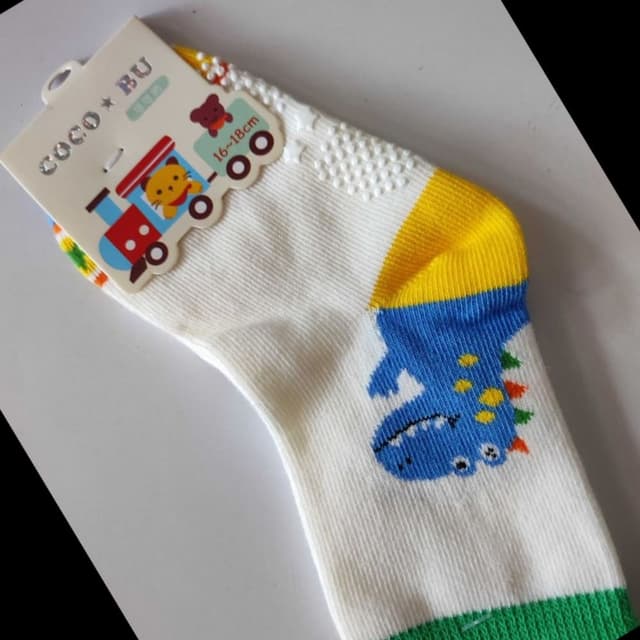 White, Yellow, Blue, Green, Red, Orange Socks