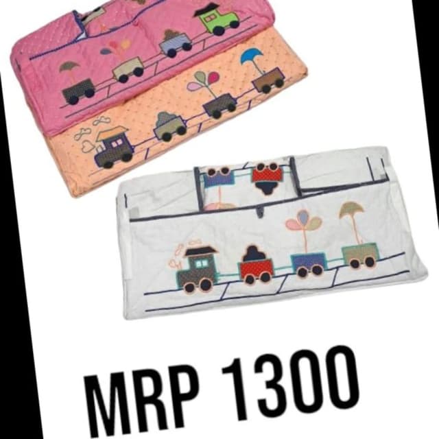 Pink, Peach, White, Blue, Green, Red, Black, and Brown Quilted Bedding Set