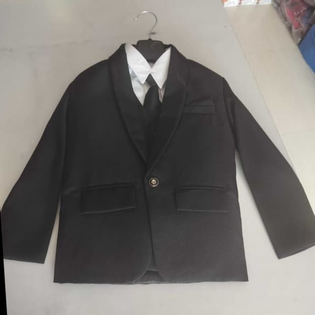 Blazer suit colour=black light grey new blue dart mehndi gajar kalar