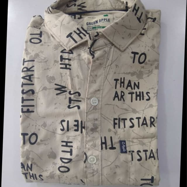 Beige and Gray Shirt