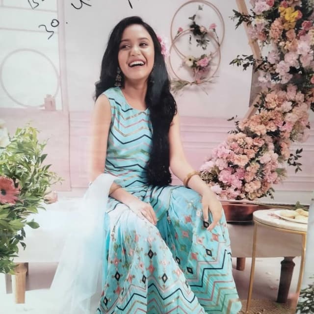 Light blue, pink, gold, black Sharara Suit