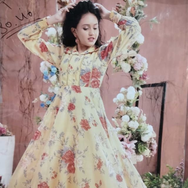 Yellow, Red, White, Green Dress