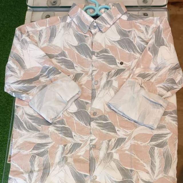 White, Pink, Gray Shirt