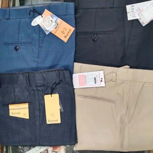 Blue, Black, Beige Trousers