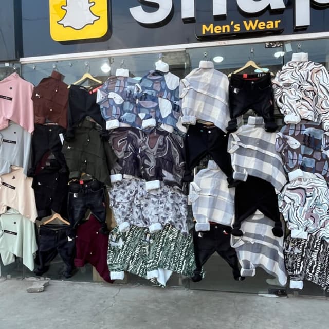 Various, including pink, brown, gray, blue, black, white, green, and burgundy. Shirts and Jeans