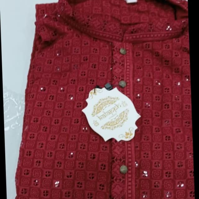 Maroon Kurta