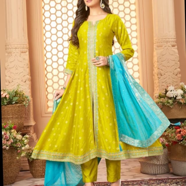 Light Green anarkali dress
