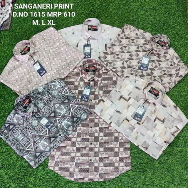 Various shades of brown, gray, and white Shirt