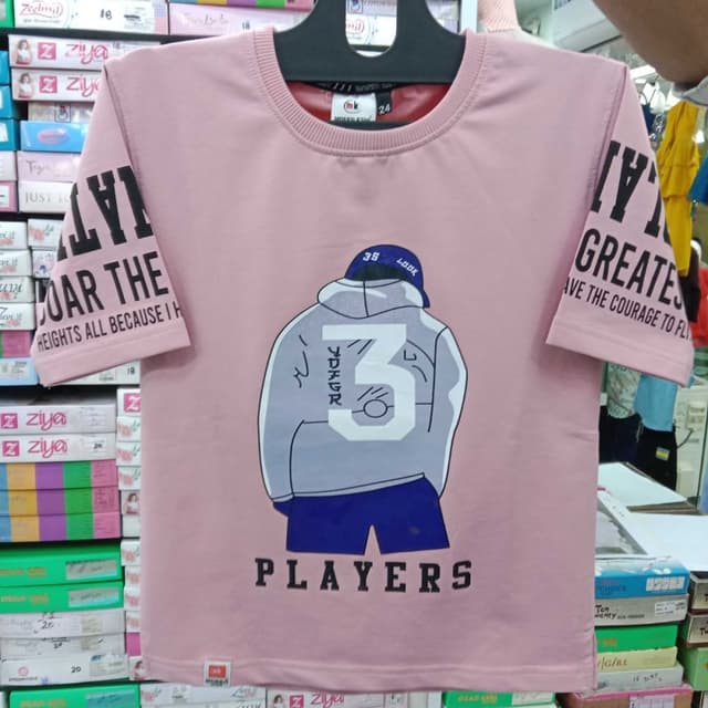 Pink, White, Blue, Black T-shirt