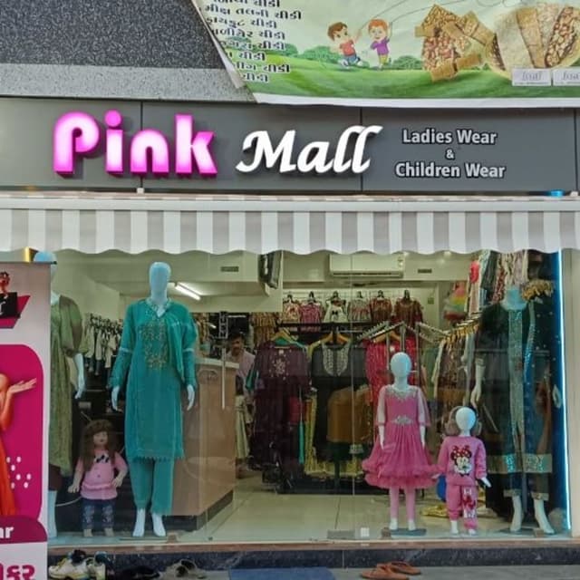 Pink mall ladies & children wear