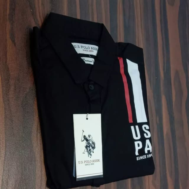 Black, Red, White Polo Shirt