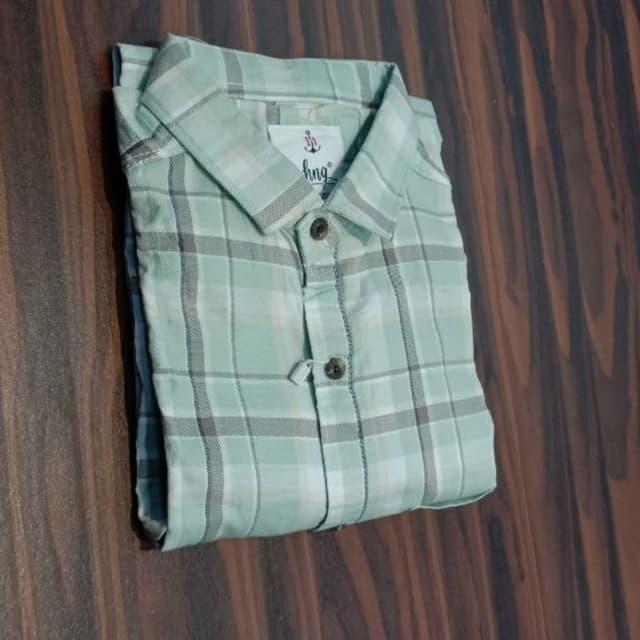 Mint green, white, and gray Shirt