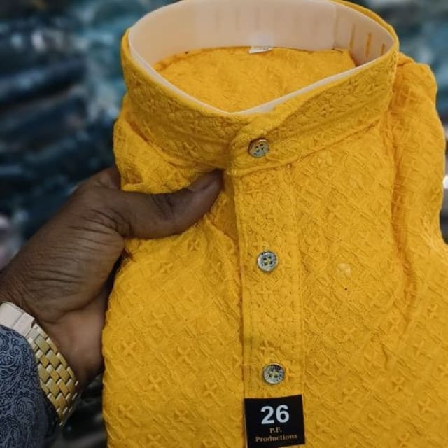  Lakhanvi Yellow Kurta