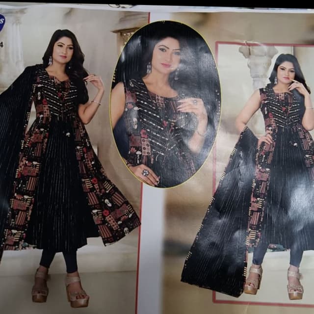 Middle cut kurti with duppata