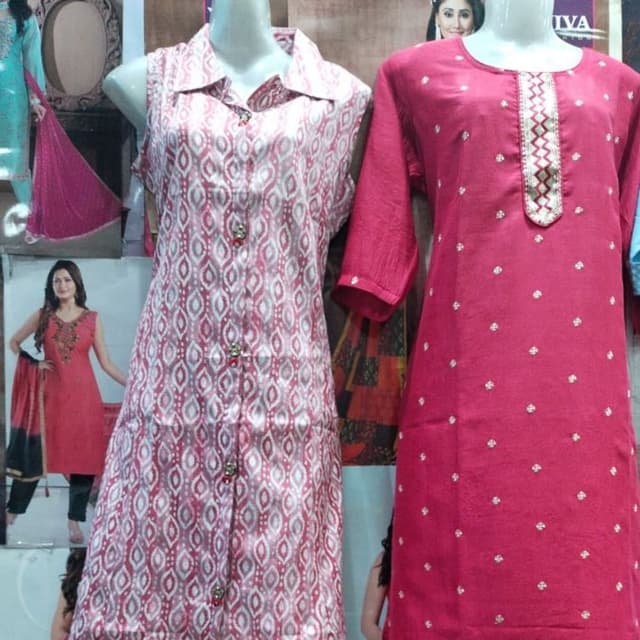 Pink, White Kurti