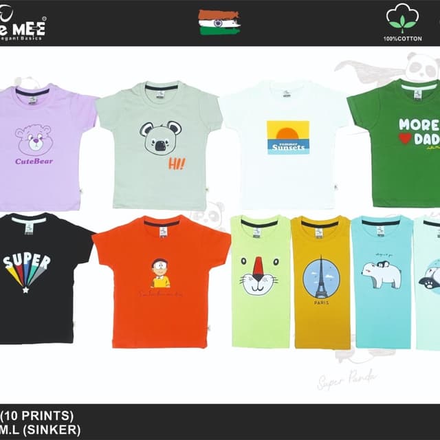 Various pastel and vibrant colors T-shirts