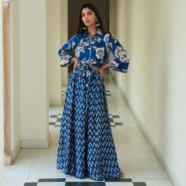 Lehenga with crop top