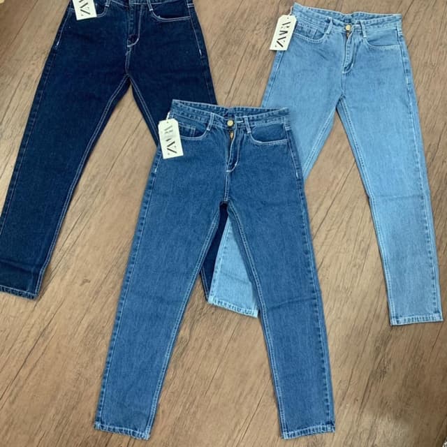 Various shades of blue Jeans