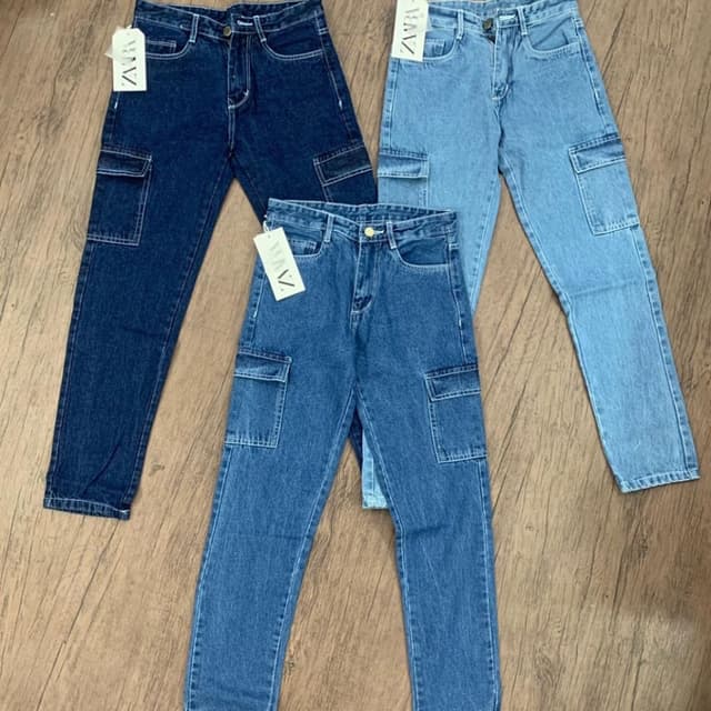 Various shades of blue (dark, medium, light) Jeans