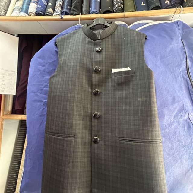 Black and Gray Waistcoat