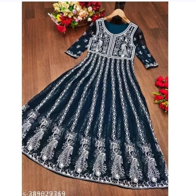 Navy blue and white Dress