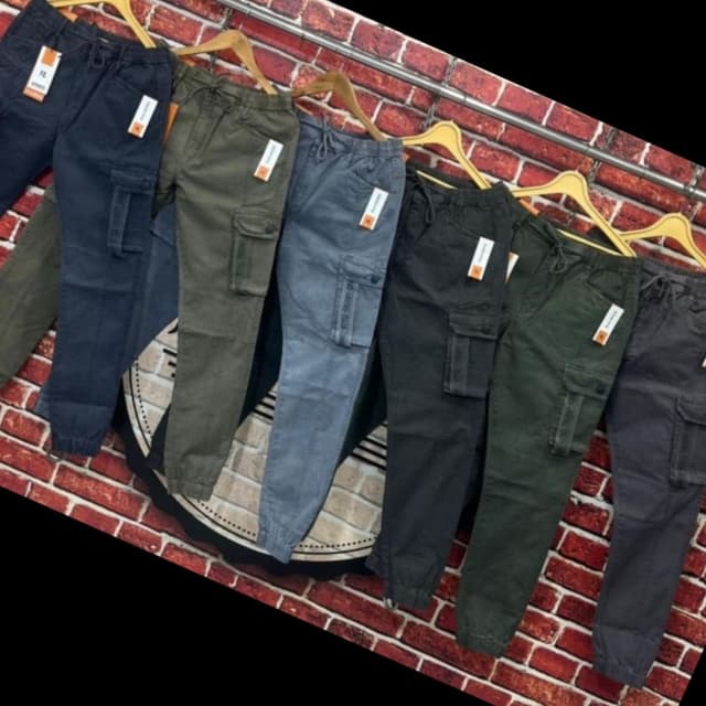 Various shades of green, blue, and gray Cargo Pants