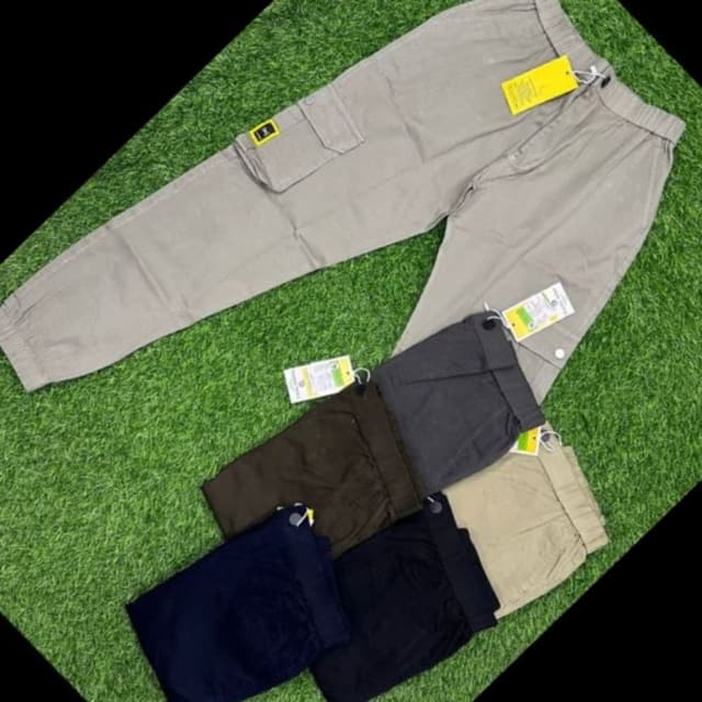 Various shades including grey, black, navy blue, olive green, and beige. Cargo Pants