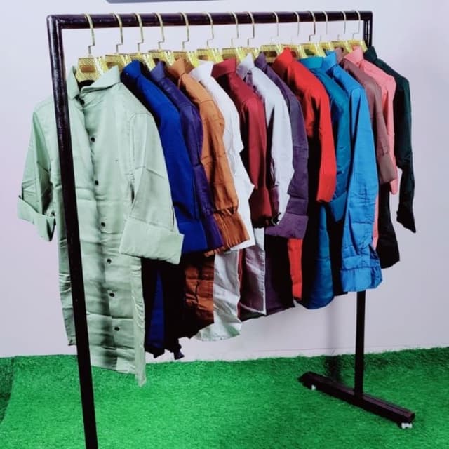 Variety of solid colors including: Mint Green, Navy Blue, Brown, White, Burgundy, Purple, Red, Teal, Pink, and Dark Green. Shirt