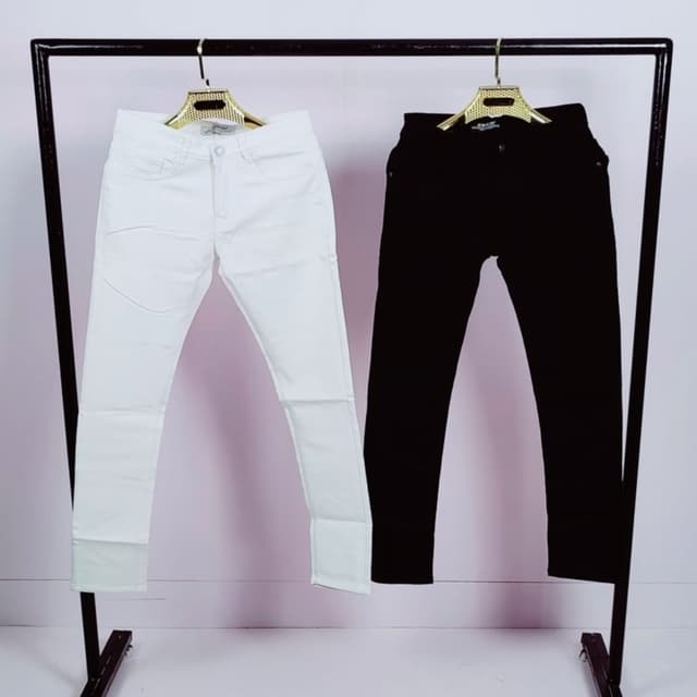 White, Black Jeans