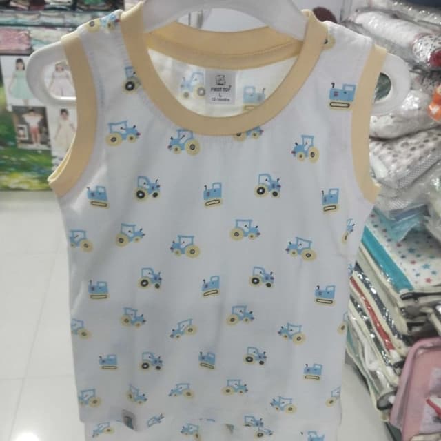 White, Yellow, Blue Tank Top