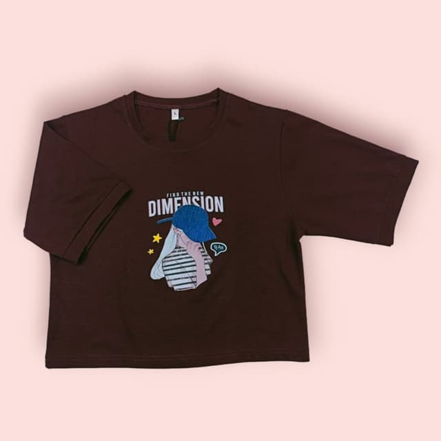 Maroon, White, Blue, Yellow T-shirt