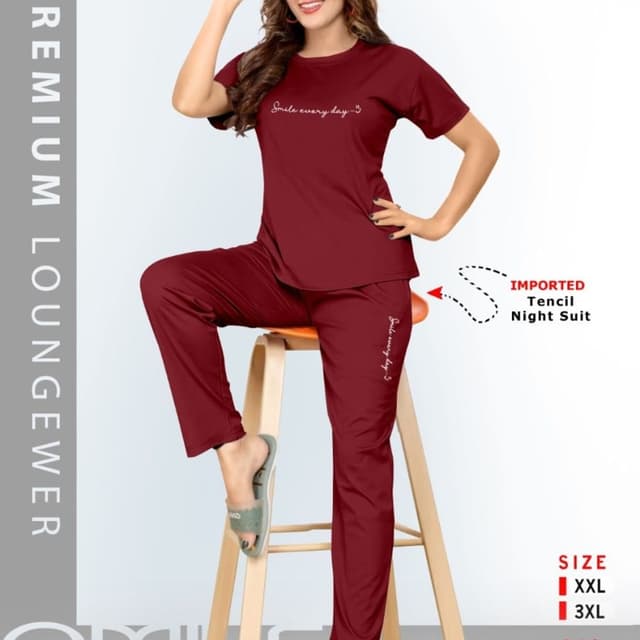 Maroon Night Suit