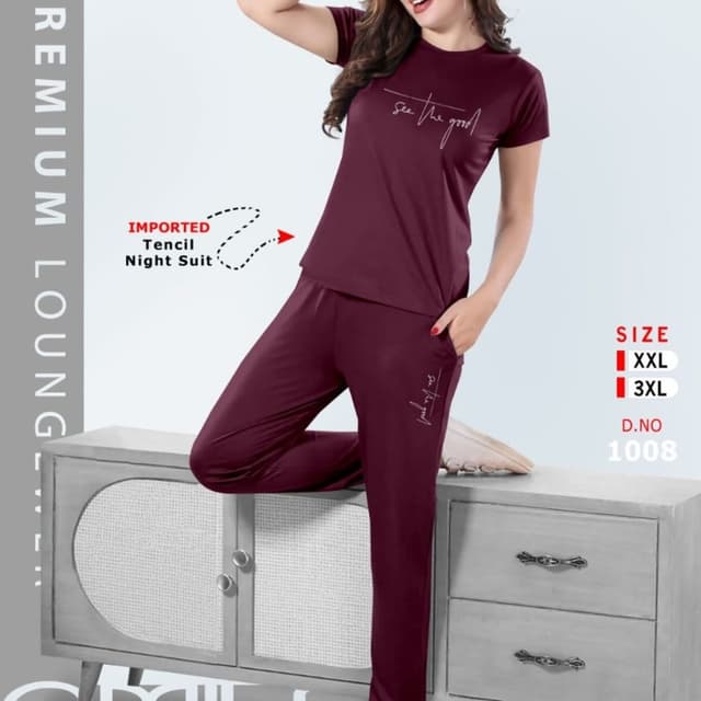 Maroon Night Suit