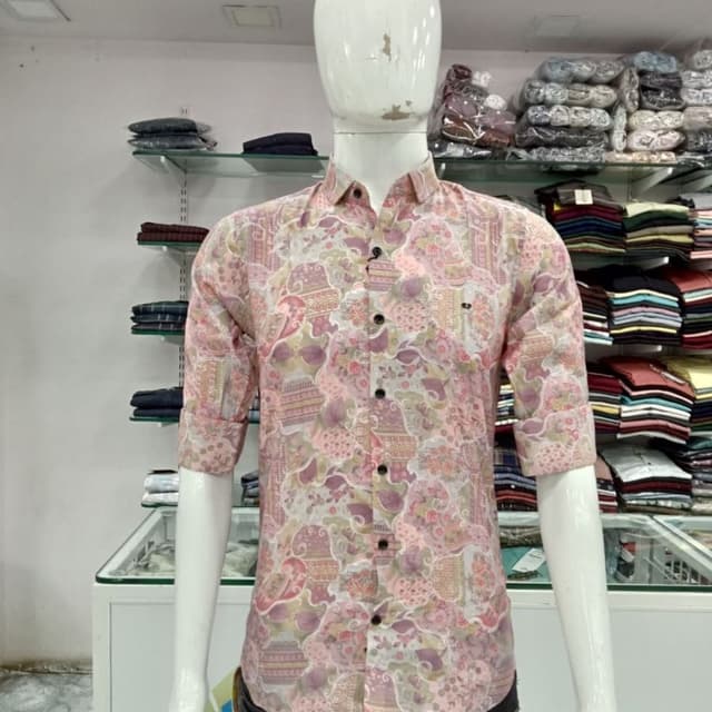 Pink, White, Purple, Green Shirt