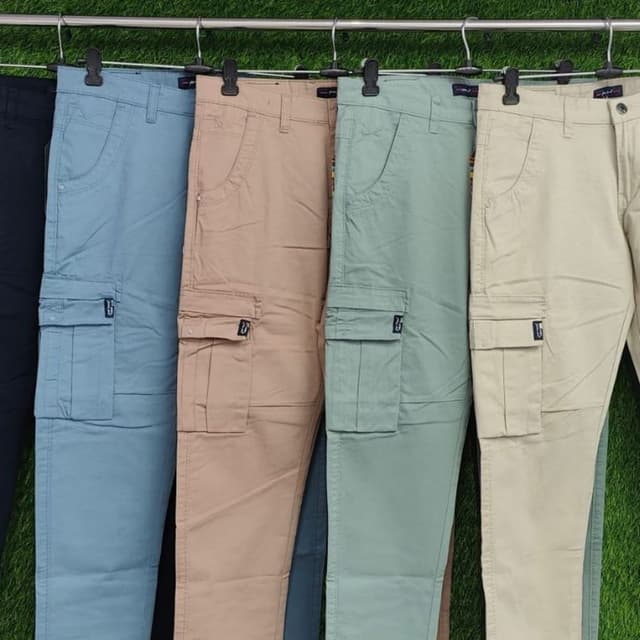 Variety of pastel shades including blue, tan, mint green, and off-white Cargo Pants