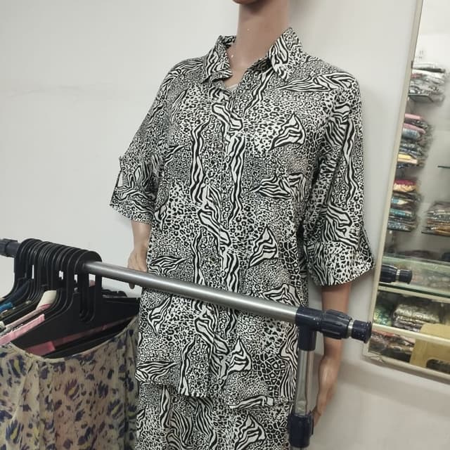 Black and White Shirt and Pants Set