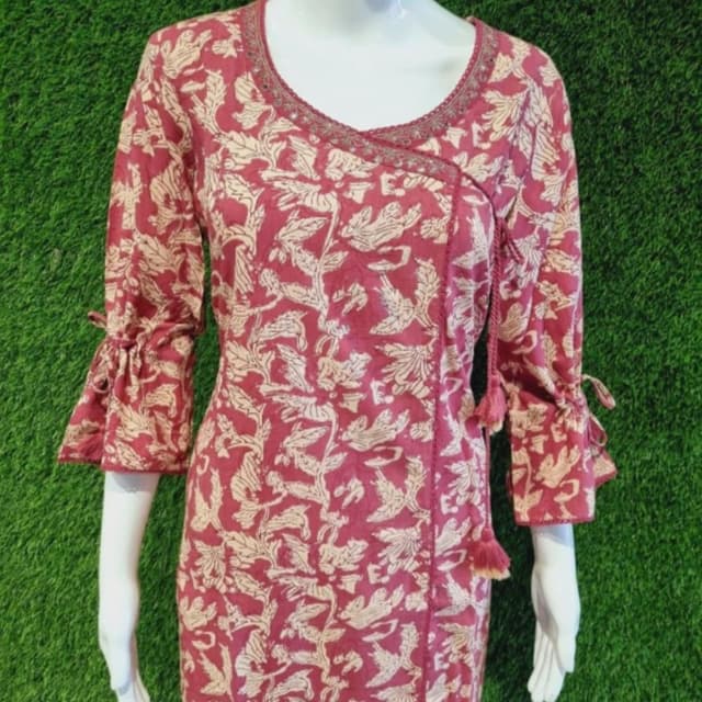 Burgundy and Cream Kurti