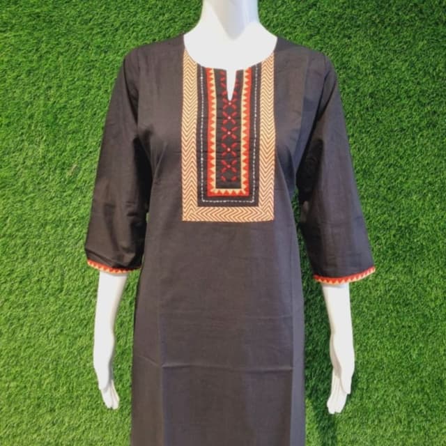 Black, Red, Beige Kurta