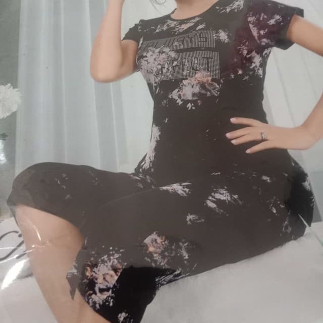 Black, White, Gray, and hints of Peach Loungewear Set