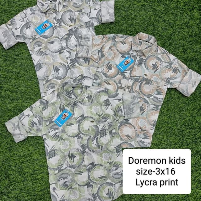 Green, gray, white, and brown Shirt