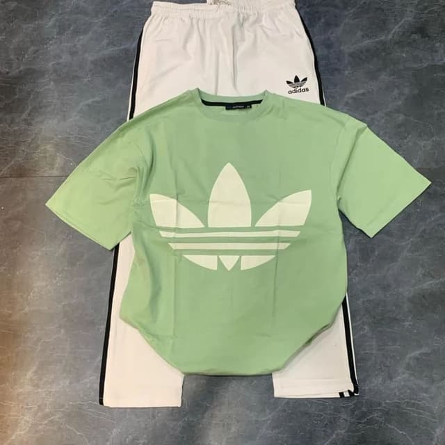 Green and White T-shirt and Tracksuit