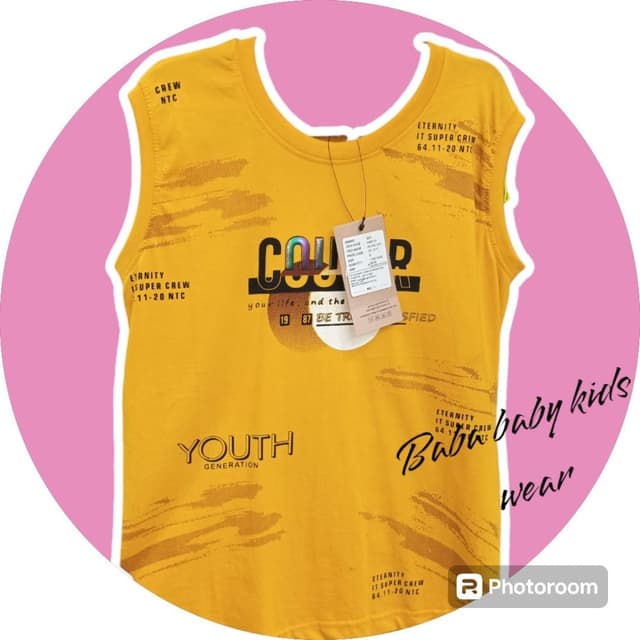 Mustard Yellow with Black and White accents Sleeveless T-shirt