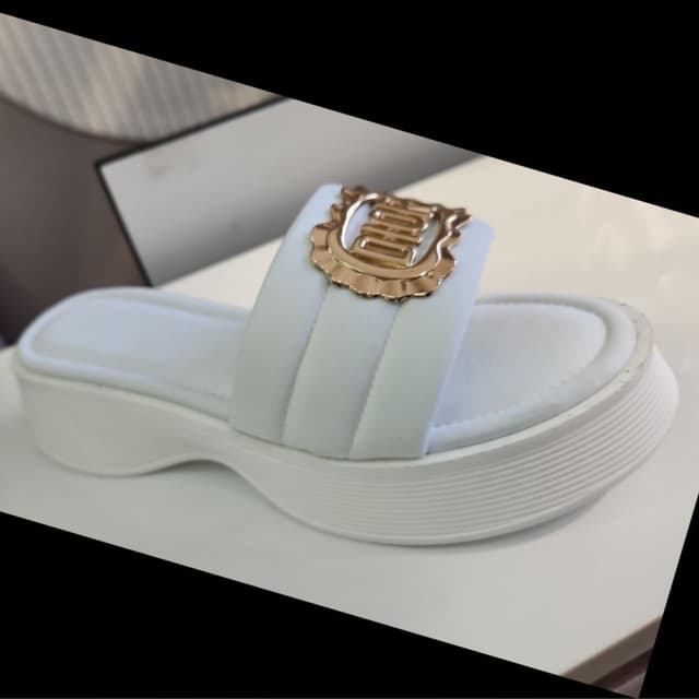 White, Gold Sandals