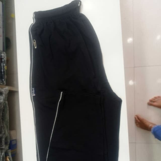 Hoisery cotton track pant side chain