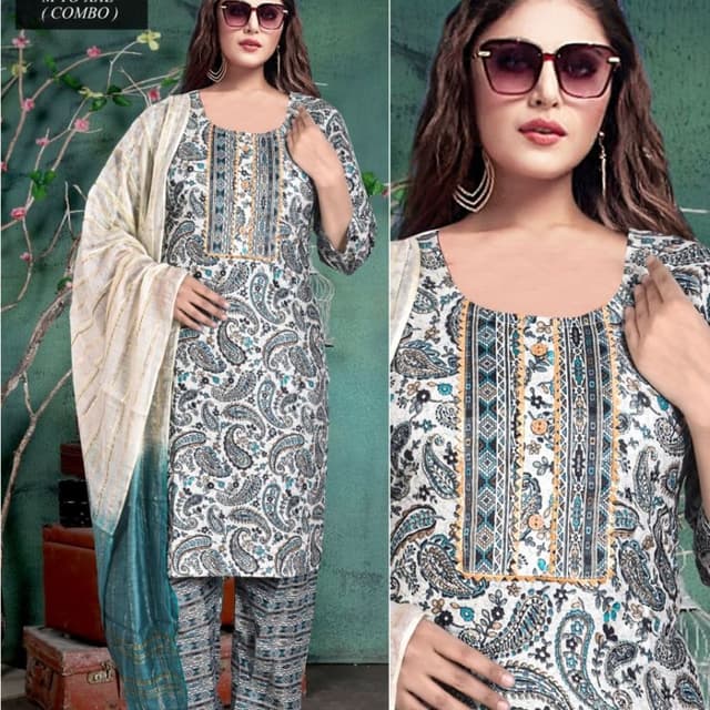 Jaipuri print cotton salwar suite